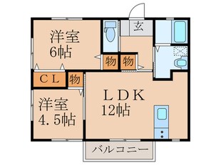 ライフステージ山野　Ｂ棟の物件間取画像